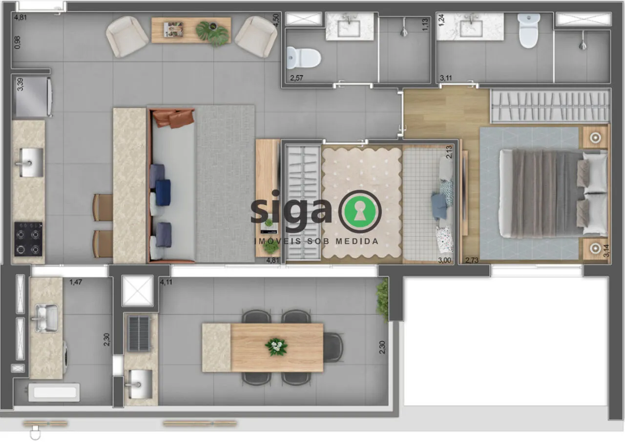 Imagem 737 Pedroso: 71m² de modernidade e conforto em localização nobre