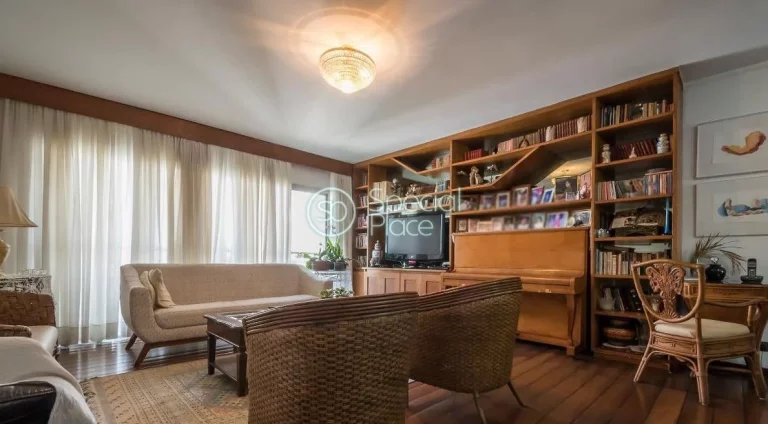Imagem Amplo apartamento no miolo do Brooklin, 170 m², andar alto, sala para dois ambientes com ar condici...