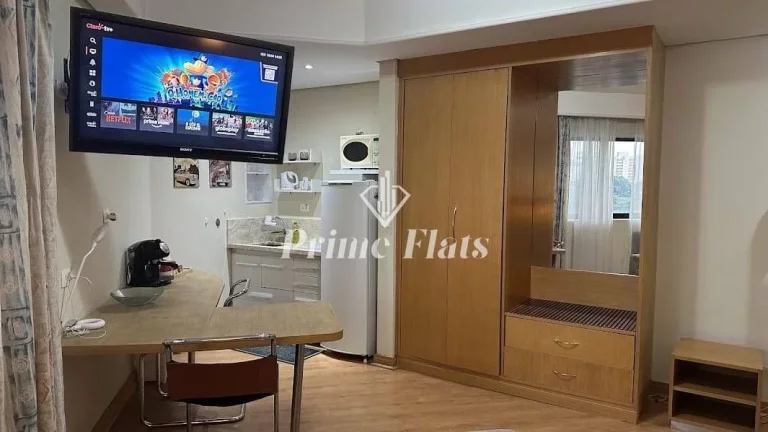 Imagem Flat disponível para venda no Hotel Bienal Suítes, com 28m², 1 dormitório e 1 vaga