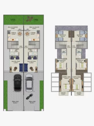 Imagem 3 DORM SENDO 1 SUÍTE COM 116 M² E PASSAGEM LATERAL - SÃO JOSÉ - SC