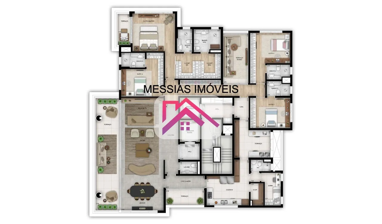 Imagem APARTAMENTOS DE 4 SUITES E 5 VAGAS - LAKE PARQUE IBIRAPUERA