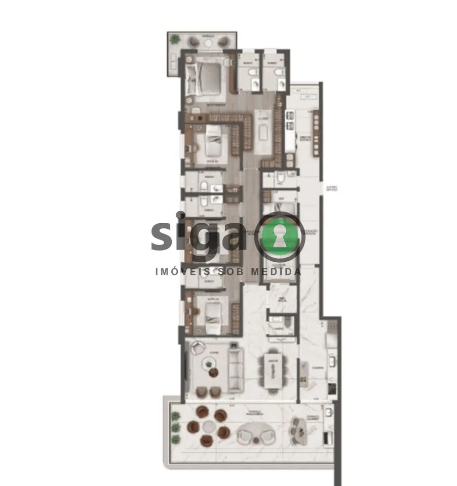 Imagem Apartamento para venda em Perdizes 4 suítes, São Paulo - SP