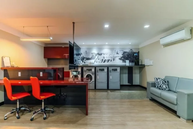 Imagem Flat disponível para locação no Aparthotel Adagio São Paulo Moema, com 54m², 2 dormitórios e 1 vaga