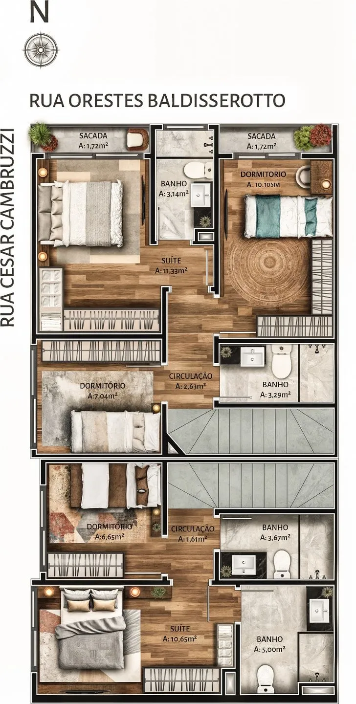 Imagem Casa à venda em Caxias do Sul, Colina Sorriso, com 3 quartos, 138m2