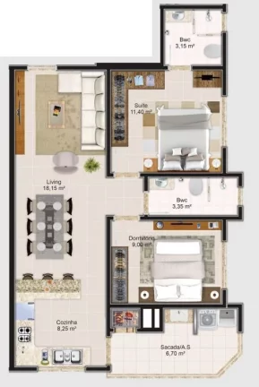 Imagem Benjamin Residence - Apartamento à venda no bairro Várzea - Itapema/SC