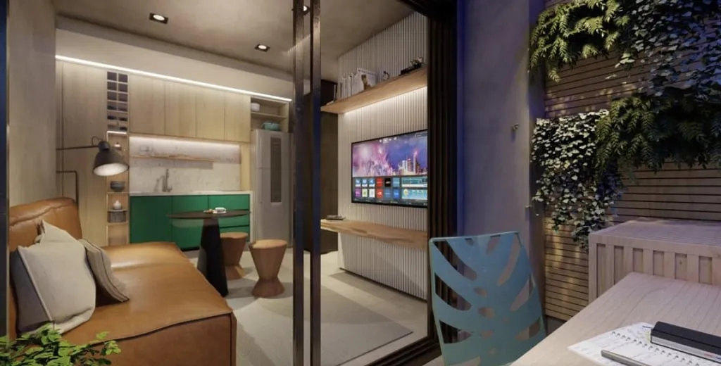 Imagem Com um conceito contemporâneo, o projeto arquitetônico do Walk Bittencourt combina design e requin...
