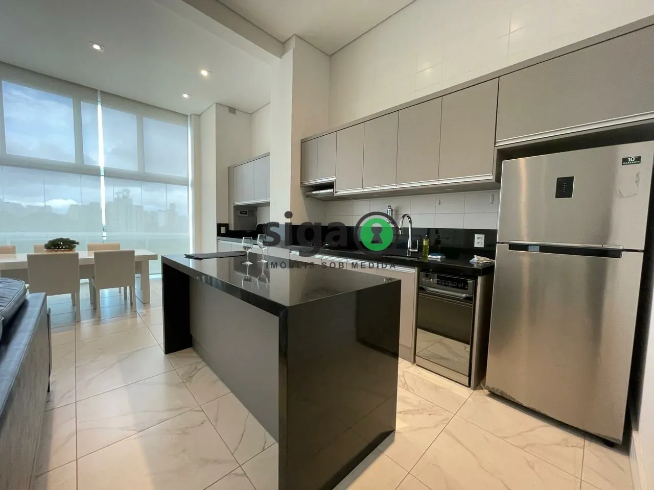 Foto do imóvel Apto com 85m², no Brooklin, com 1 suite, lavabo, 2 vagas e Pé direito duplo para locação