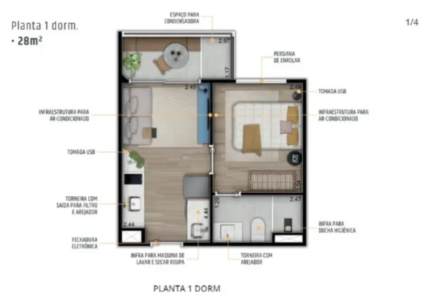 Imagem DO IT PERDIZES - DIRECIONAL - Studio de 28m², excelente localização, próximo ao Terminal Barra Funda!
