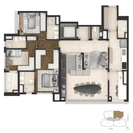 Imagem Apartamento à venda no bairro Brooklin Novo - São Paulo/SP