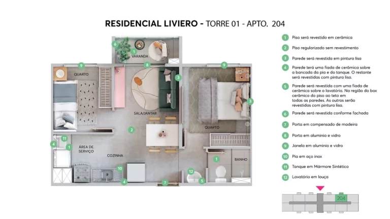 Imagem RESIDENCIAL LIVIERO - MRV - Apto 32,42 a 53,33m², no Sacomã, com acesso fácil à Rodovia Anchieta!