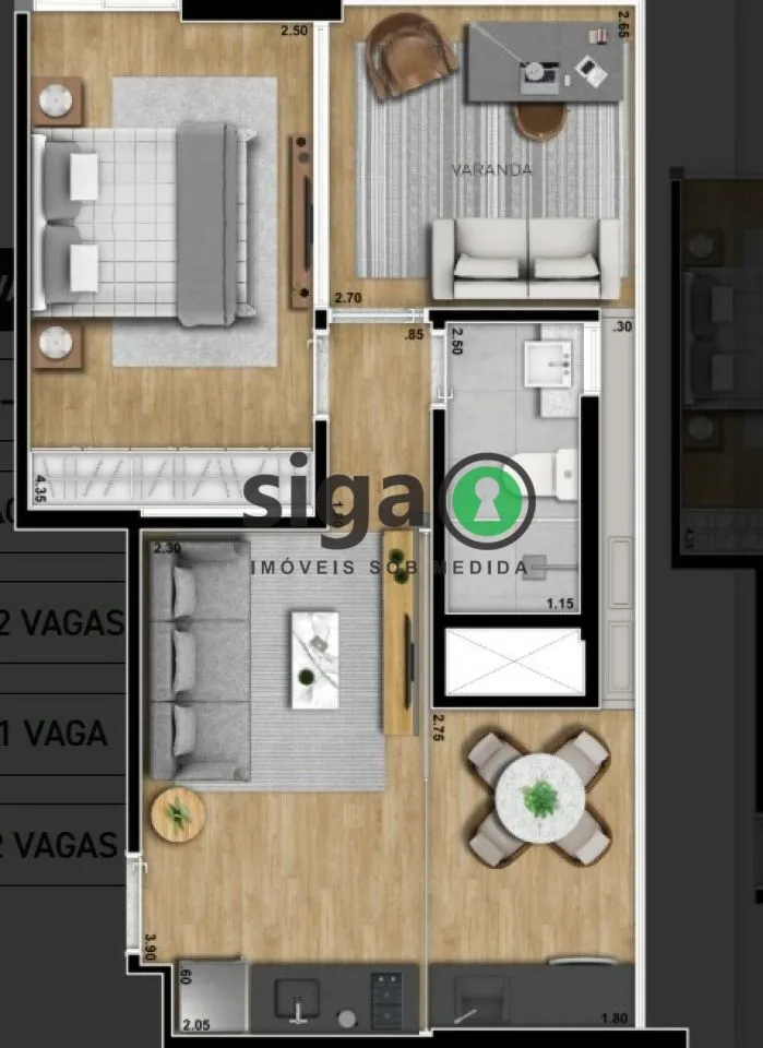 Imagem Apartamento mobiliado para locação em Pinheiros 01 dormitório, São Paulo - SP