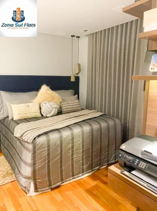 Imagem Apartamento Mobiliado e Decorado à Venda No Brooklin Com 1 Suíte e 2 Vagas