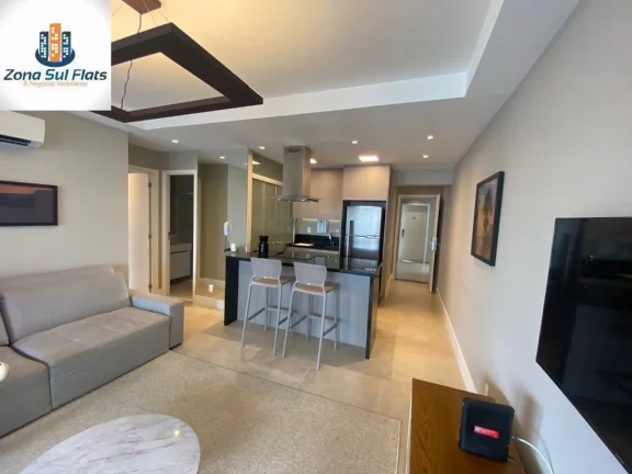 Imagem Apartamento Para Venda No Brooklin Com 1 Suíte e 1 Vaga - Mobiliado