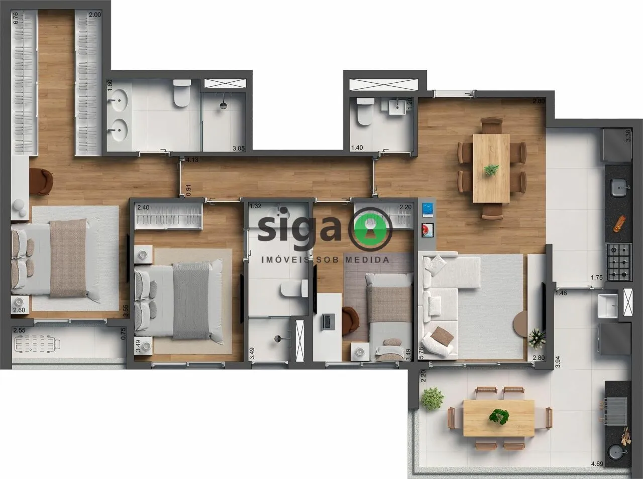 Imagem Villa Pio: 97m² de conforto e praticidade em localização privilegiada