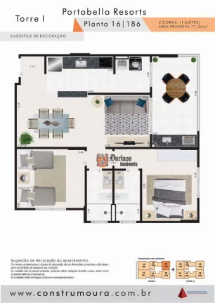 Imagem Apartamento com 2 dormitórios à venda, 77,35 m² a partir de R$ 490.708, - Centro - Mongaguá/SP