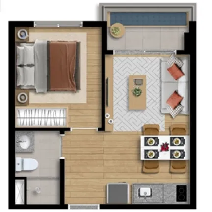 Imagem Apartamento com 1 Quarto à Venda, 36 m² em São Judas - São Paulo