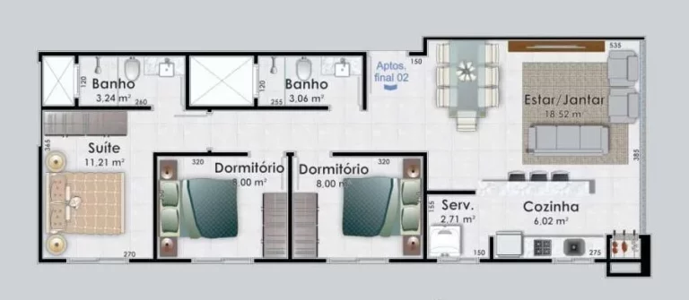 Imagem Turquesa - Apartamento à venda no bairro Zona Nova - Capão da Canoa/RS