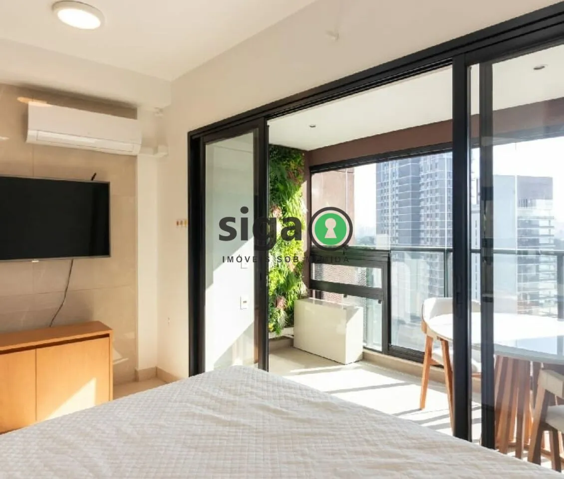 Imagem Apartamento 30m² para locação mobiliado, localizado em Moema.