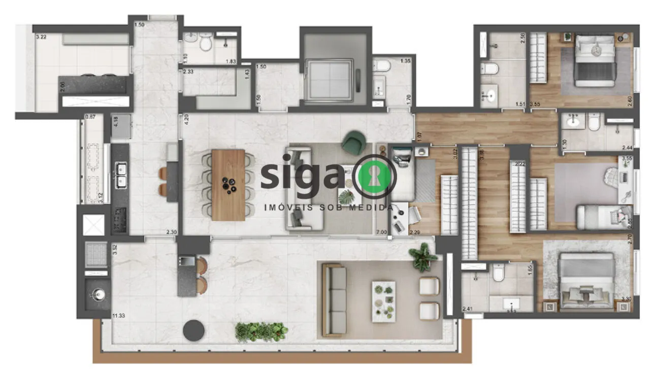 Imagem APARTAMENTO 04 DORMS 04 SUÍTES 03 VAGAS