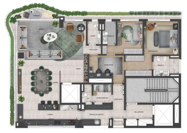 Imagem Apartamento Alto Padrão à Venda No Jardim Paulista Com 3 Suítes e 3 Vagas - Lançamento