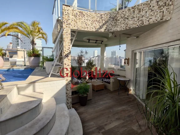 Imagem Cobertura Duplex de CINEMA com vista mar totalmente reformada no bairro da Ponta da Praia em Santos (SP) por R$.2.400.000,00 !