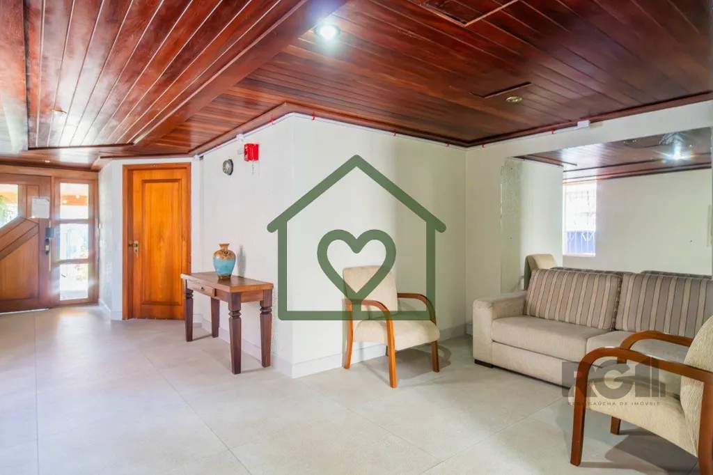 Imagem Apartamento de um quarto (dormitório), sacada e uma vaga de garagem no bairro Santana em Porto Aleg...