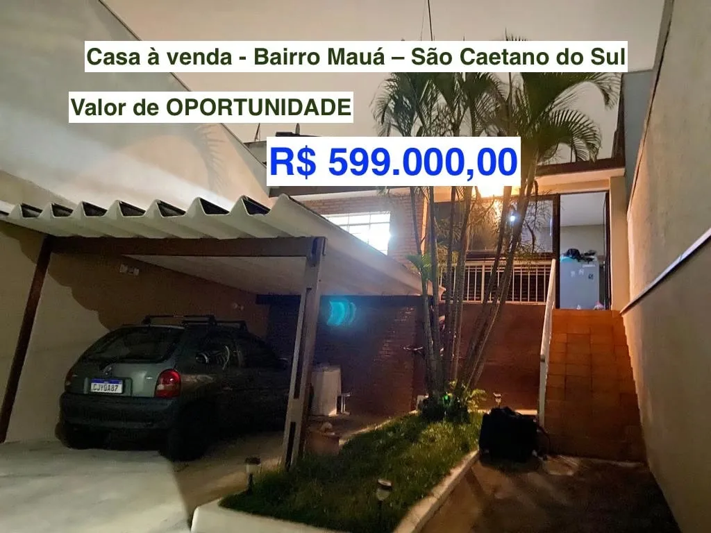 Foto do imóvel Casa à Venda no Bairro Mauá, 2 quartos, quintal, 4 vagas - São Caetano do Sul | Terreno 175 m² em Mauá, São Caetano do Sul - Sao Paulo