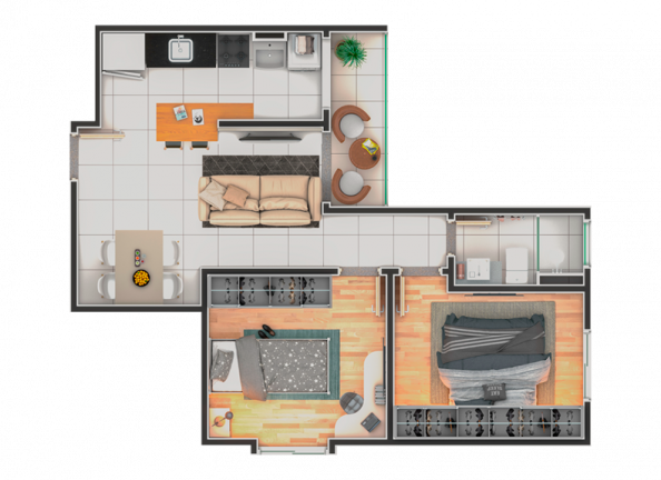 Imagem Apartamento com 2 Quartos à Venda, 48 m² em Vila Oliveira - Mogi das Cruzes