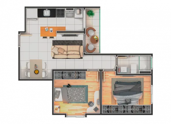Imagem Apartamento com 2 Quartos à Venda, 48 m² em Vila Oliveira - Mogi das Cruzes