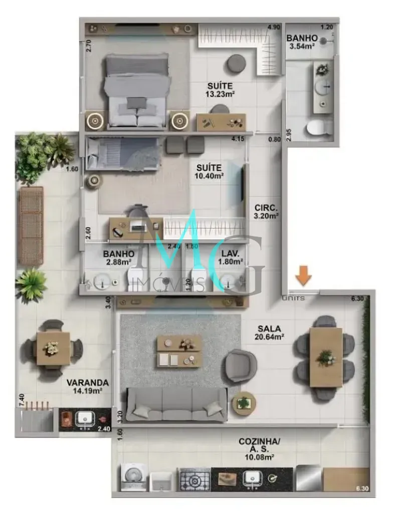 Imagem Cobertura Duplex à venda 3 Quartos 3 Suites 2 Vagas 178.22M² Barra da Tijuca Rio de Janeiro - RJ | Aurora