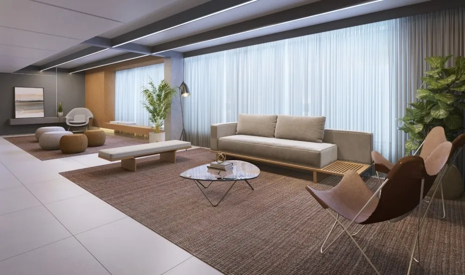 Imagem Apartamentos de 2 dormitórios e 1 suíte com 87 a 104m² privativos com lazer no térro e no roofto...