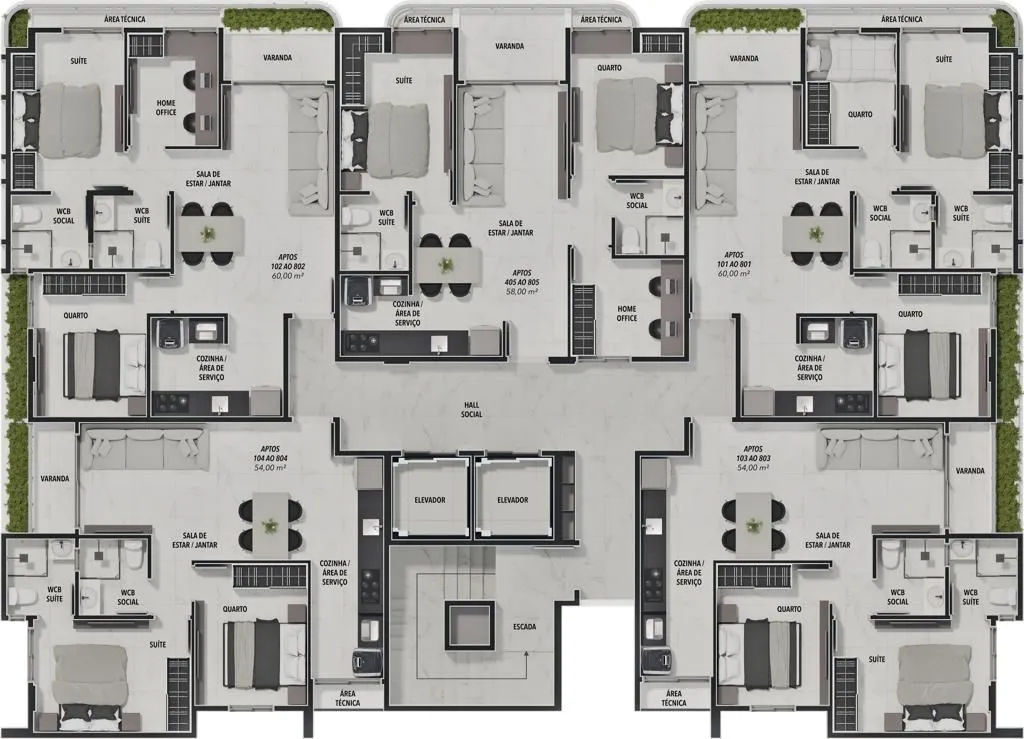 Imagem Apartamento à venda, 60 m² por R$ 809.997,00 - Jardim Oceania - João Pessoa/PB