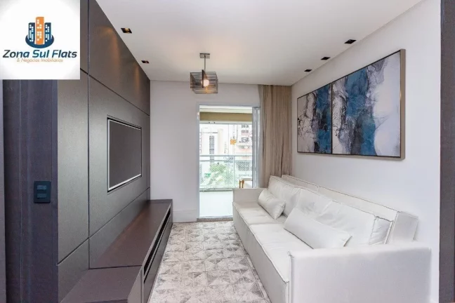 Imagem Apartamento Mobiliado à Venda No Brooklin Com 2 Dormitórios Sendo1 Suíte e 1 Vaga