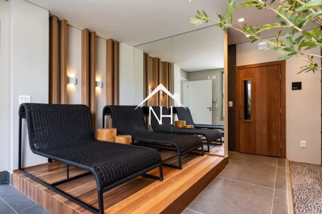 Imagem Apartamento de 113m c/ 3 suítes, 3 vagas, terraço gourmet integrado ao living, sauna, brinquedoteca, piscina, fitness, quadra, churrasqueira, solarium