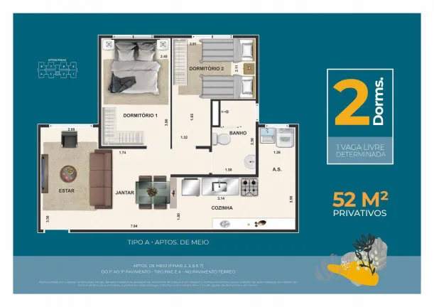 Imagem Apartamento com 2 Quartos à Venda, 52 m² em Jardim de Lourdes - Embu das Artes