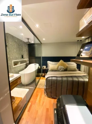 Imagem Apartamento Mobiliado e Decorado à Venda No Brooklin Com 1 Suíte e 2 Vagas