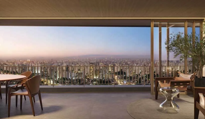 Imagem Com arquitetura contemporânea de linhas marcantes, um autêntico Lindenberg se eleva em meio à atm...