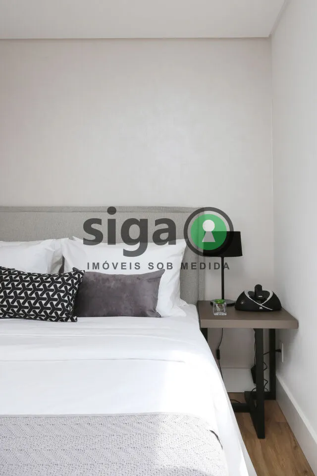 Imagem Studio com 64m², no Brooklin, com 1 quarto, 2 banheiros e 1 vaga, Mobiliado para Locação