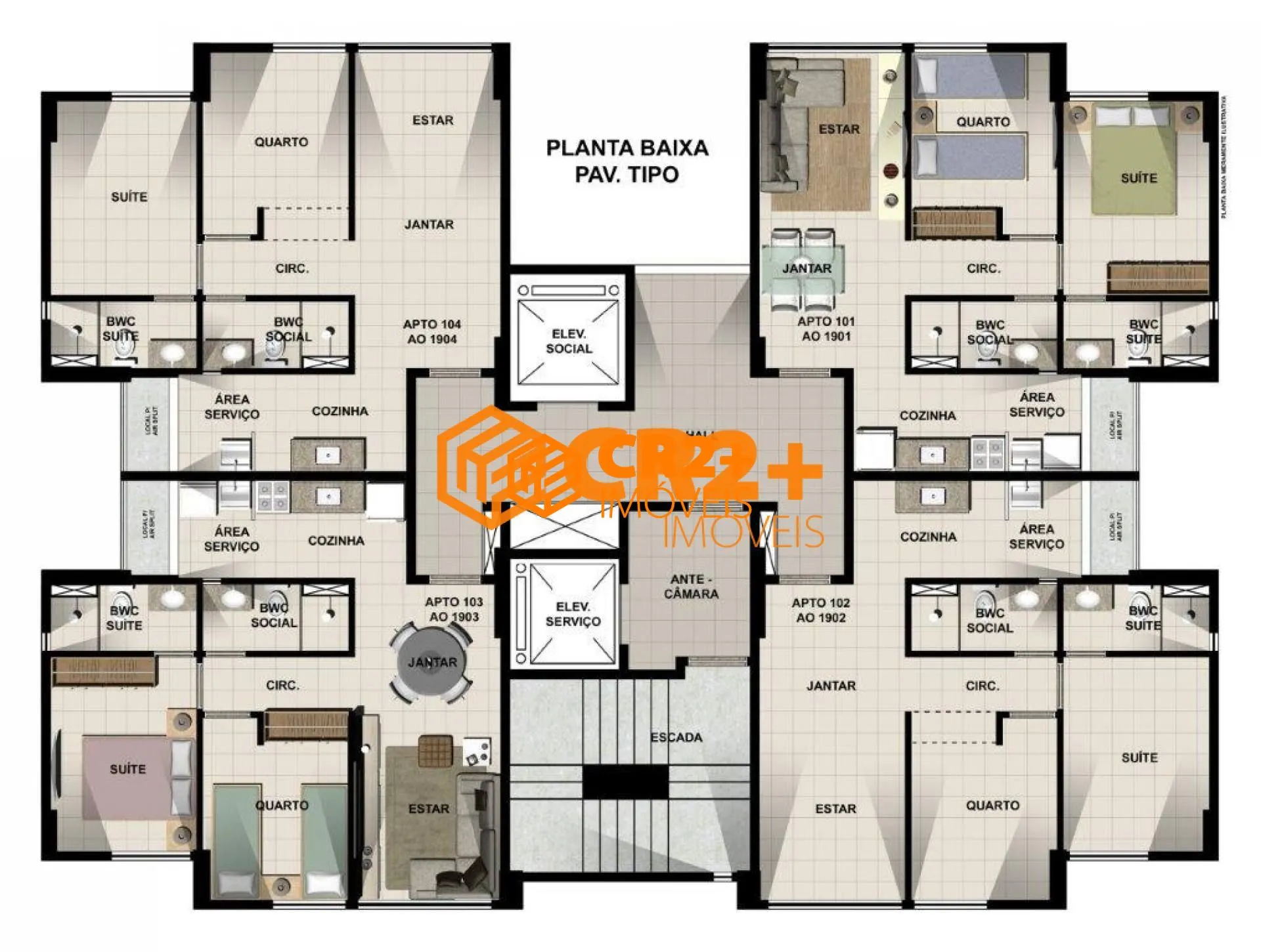 Imagem Apartamento a Venda de 46m² com 2 quartos 1 suíte em bairro Campo Grande em Rec