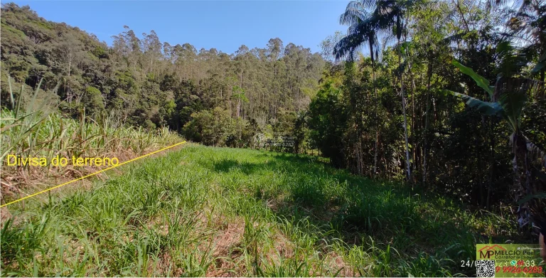 Imagem Terreno para a sítio, em Salto do Major Gercino SC. Com área plana, com terra boa de plantio. Tem mais de 30 metros um lindo RIACHO nos fundos, com ág