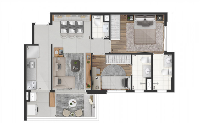 Imagem Apartamento com 2 Quartos à Venda, 52 m² em Indianópolis - São Paulo