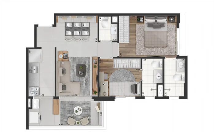 Imagem Apartamento com 2 Quartos à Venda, 52 m² em Indianópolis - São Paulo
