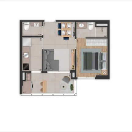 Imagem Apartamento com 1 Quarto à Venda, 39 m² em Brooklin Paulista - São Paulo