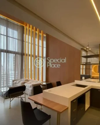 Imagem Moderno Loft para locação Jardins *100m² privativos *Duplex 100% mobiliado *Living com ambientes ...