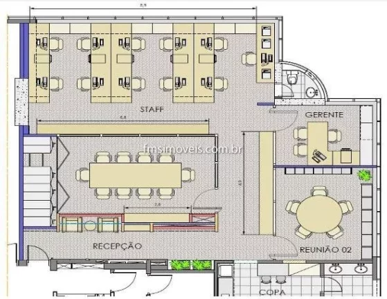 Imagem Conjunto Comercial Mobiliado com 182m² e 8 vagas no Jardim Paulistano.