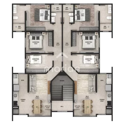 Imagem Apartamento com 3 quartos, Centro - Barra Velha