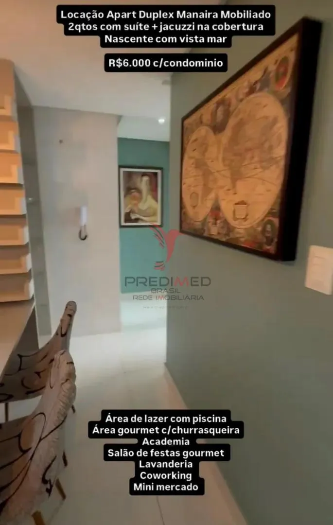 Imagem ALUGO COBERTURA MOBILADA,COM VISTA MAR em Manaira, João Pessoa