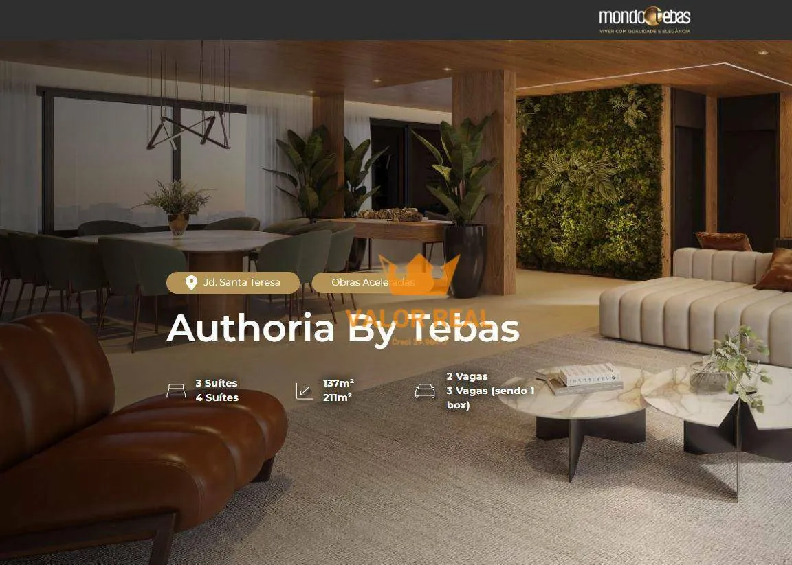 Imagem Lançamento Authoria - Apartamentos Exclusivos de 137 m² a 211 m².
