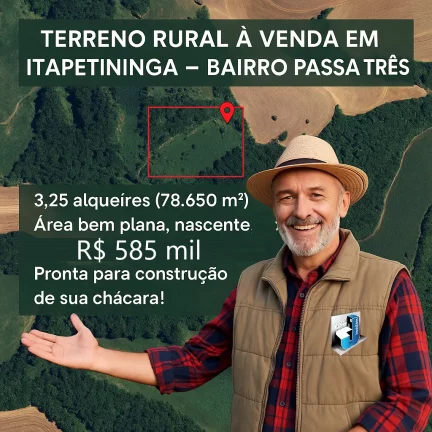 Terreno Rural à Venda em Itapetininga – Bairro Passa Três