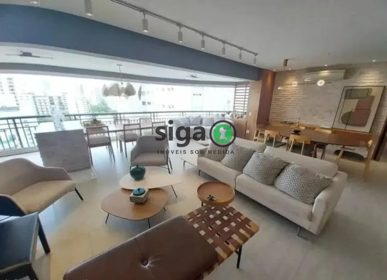 Imagem Apartamento à venda no Brooklin | 135m² | 3 suítes | Varanda gourmet envidraçada | Lazer completo |